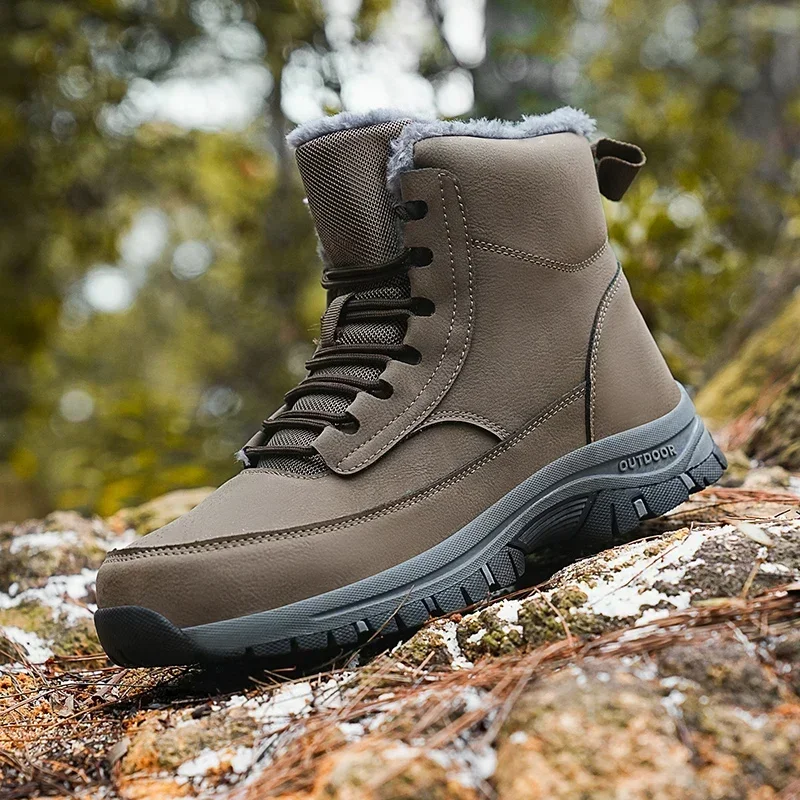 Bottes d’hiver en cuir militaire