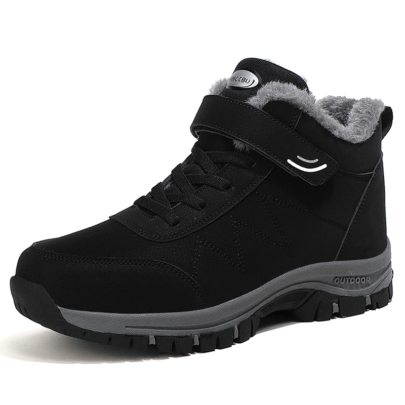Bottes en cuir pelucheux